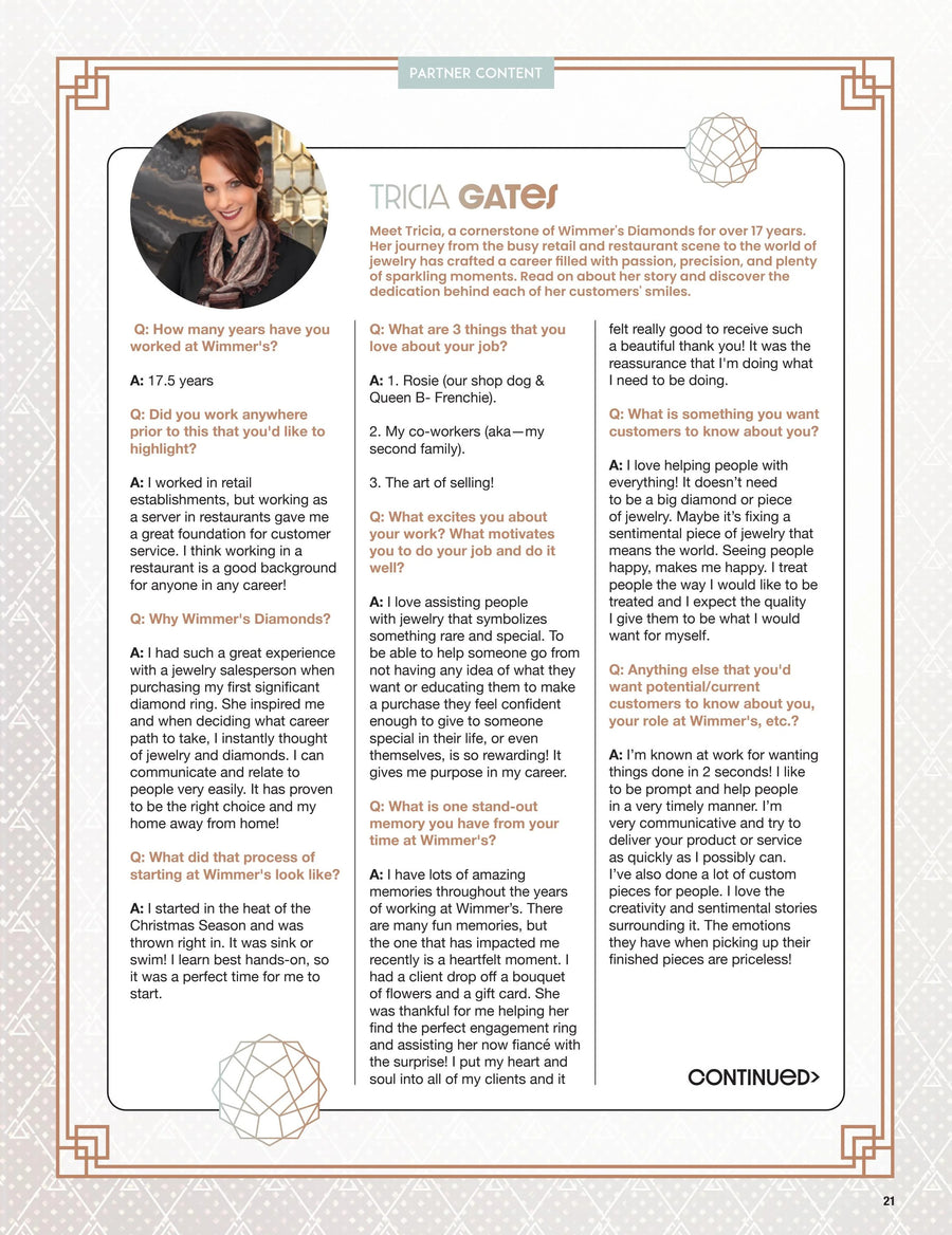 Meet the Experts with Wimmer’s Diamonds!