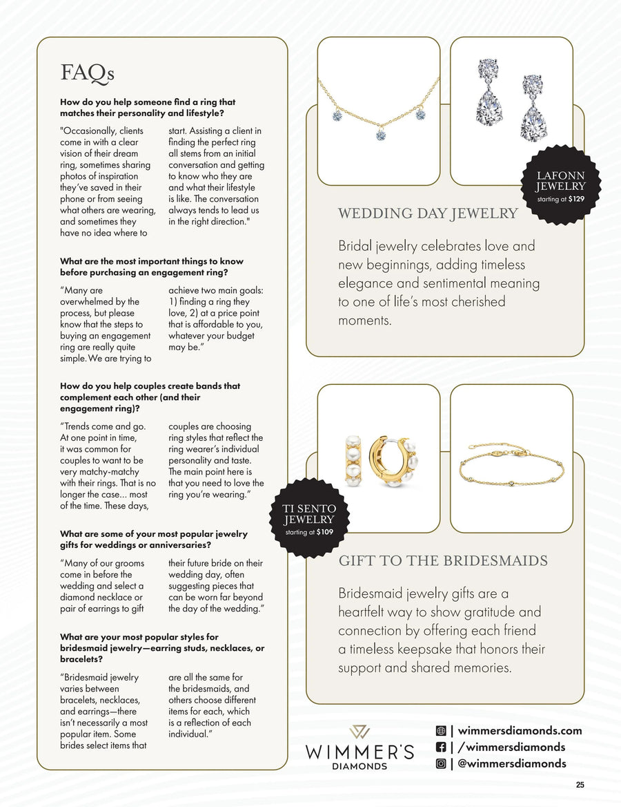 Wimmer’s Diamonds Has All Of Your Wedding Jewelry Needs